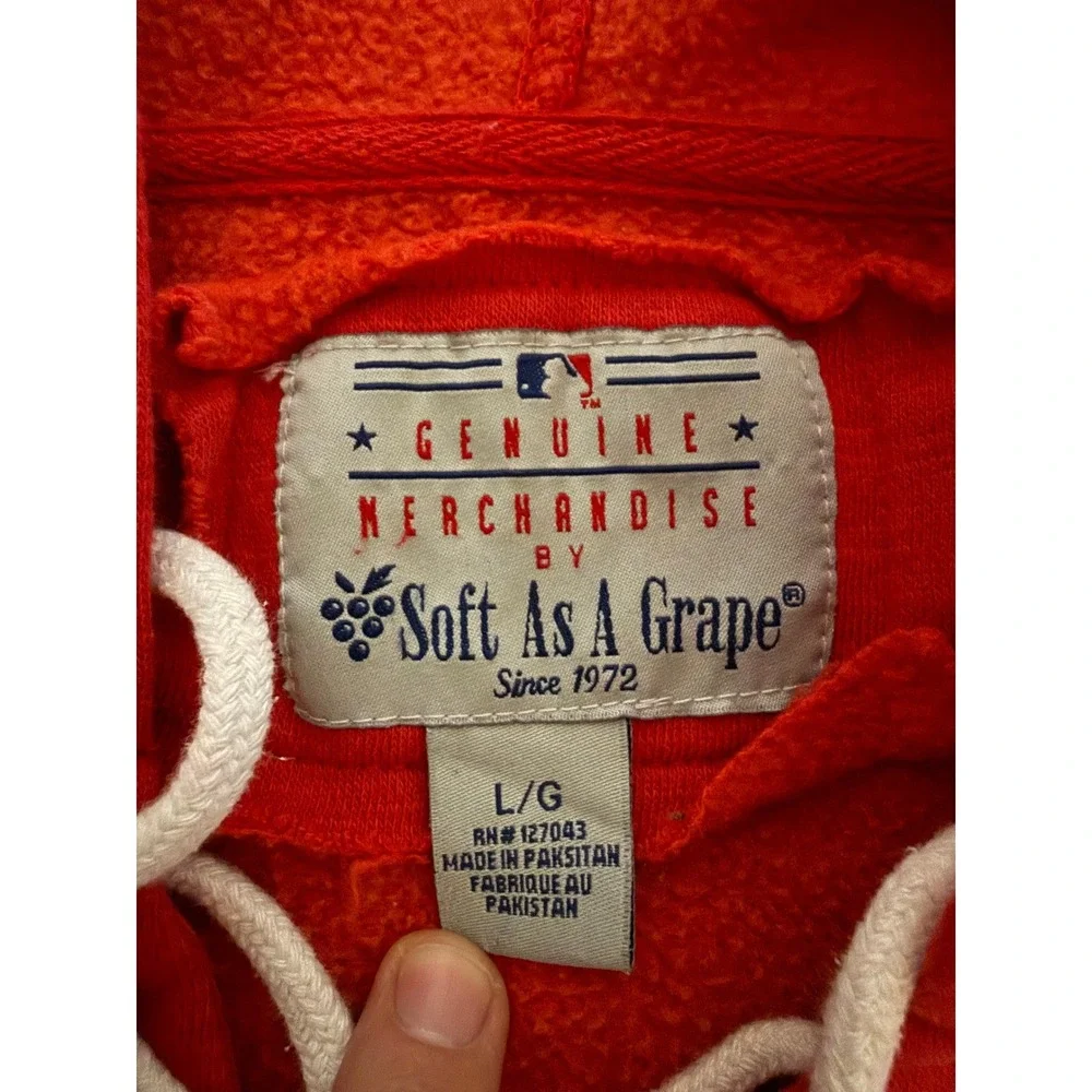 Soft As A Grape St Louis Cardinals Red Lace Up‎ Hoodie Sweatshirt Large MLB